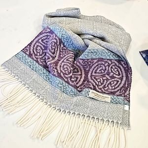 Celtic Aran Sweater Market wool and acrylic long scarf